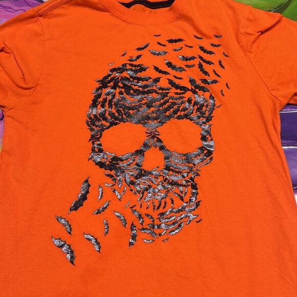 Skull and bats Halloween t-shirt unisex - Picture 2 of 8